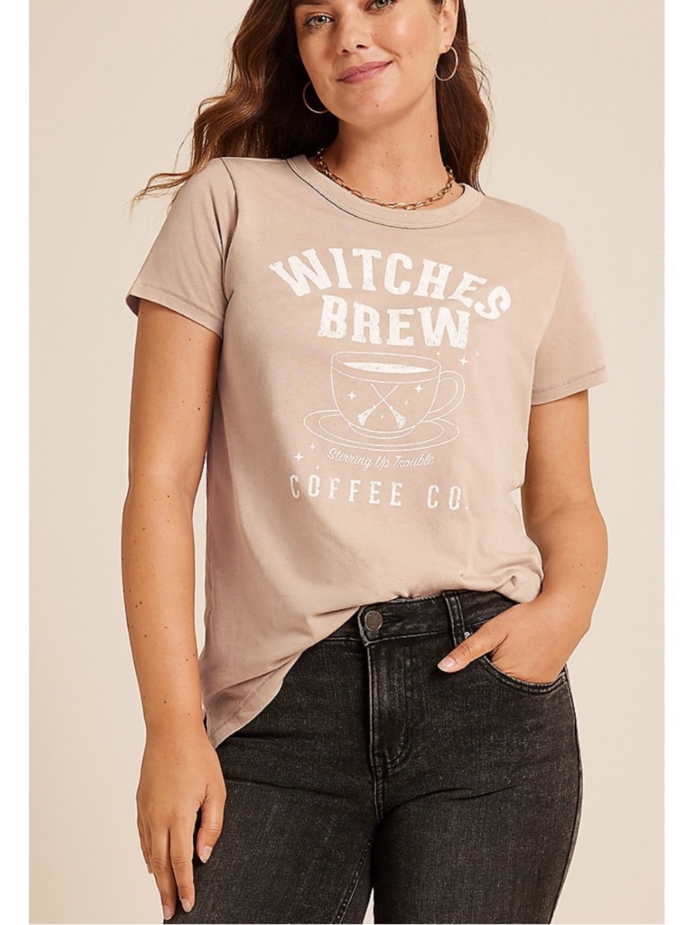 Maurices Witches Brew Classic Fit Graphic Tee, size Large